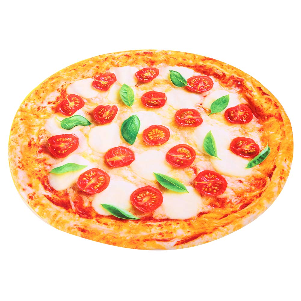 Zerodis Pet Mat, Washable Simulation Pizza Pet Bed Mat Pet Mat Dogs and Cats Kennel Pad Four Seasons Universal(L-Pizza Blanket)
