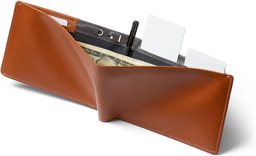  | Bellroy Travel Wallet (Slim Leather Passport Wallet, RFID Blocking, Organizes Travel Documents, Cash & Tickets, Holds 4-10 Cards, Includes Micro Pen) - Caramel - RFID | Passport Wallets