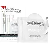 philosophy microdelivery triple-acid brightening peel pads with mandelic, glycolic & malic acid for discoloration, dark spots & uneven skin tone - 12 ct