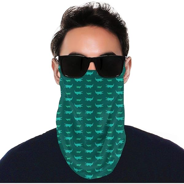 Funny Baby Alligator Neck Gaiter Bandana With Ear Loops Uv Protective Scarf Face Cover Balaclava Masks For Men Women Black At Amazon Men S Clothing Store