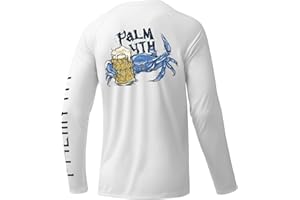 Palmyth Fishing Shirts for Men Long Sleeve Sun Protection Shirts UV UPF 50+ T-Shirt Quick Dry