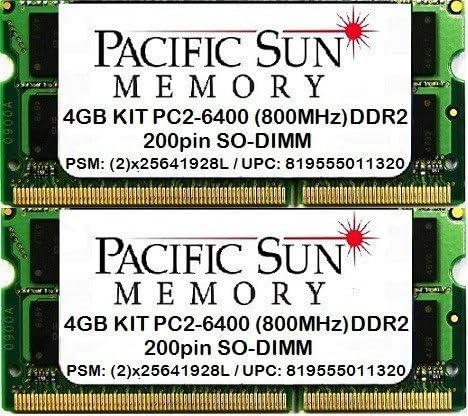 4GB(2x2GB) PC2-6400 (800MHz) SO-DIMM Upgrade for Dell Studio One 19 (1909)