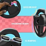 Orzly Steering Wheels for Nintendo Switch Joy-Con Twin Pack Black view 6