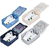 Travel Shoe Bags, Foldable Waterproof Shoe Puches Organizer-Double Layer (Multi-colored4)