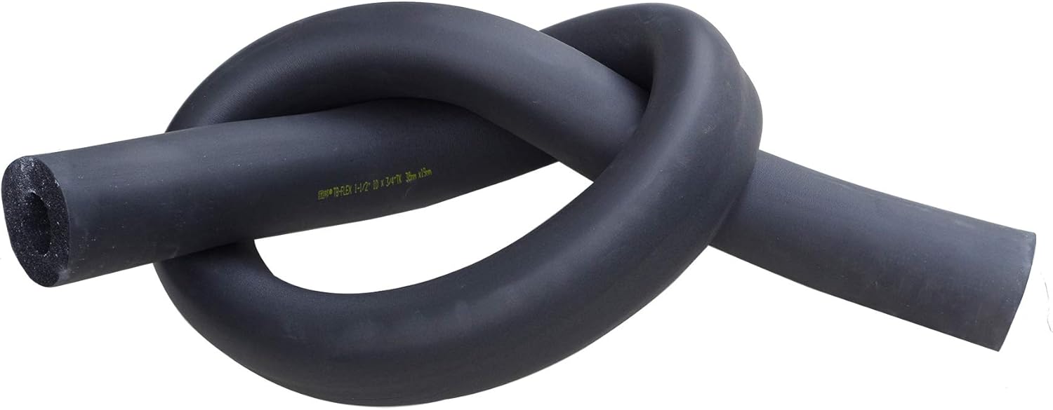 11/2" Black Pipe Insulation Foam Tubing Heat Preservation Fireproof