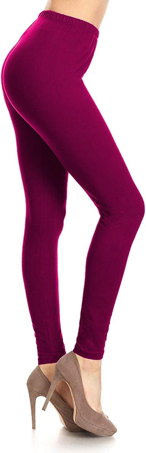 Leggings Depot Extra Plus Ultra Buttery Soft Basic Solid Leggings at  Women’s Clothing store