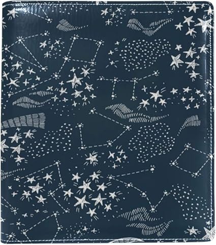 Amazon Carrozza ブックカバー 文庫 新書 星柄 月 星座 本カバー 16x22cm おしゃれ かわいい Puレザー 革 ブックカバー 文房具 オフィス用品