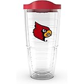 Tervis Louisville Cardinals - Primary Logo Made in USA Double Walled Insulated Tumbler Travel Cup Keeps Drinks Cold & Hot, 24oz, Classic