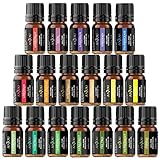 Anjou Essential Oils Gift Set, 18 x 5 mL (Lavender, Sweet Orange, Peppermint, Tea Tree, Eucalyptus, and More) for Diffuser, Humidifier, Massage, Aromatherapy, Skin & Hair Care