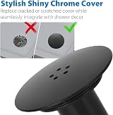 Segnayen Shower Drain Cover 115mm 90mm Outlet Black Plug Hole Trap view 4