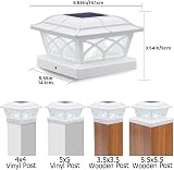 Siedinlar Solar Post Cap Lights 2 Pack 4x4 5x5 6x6 Weatherproof White view 2