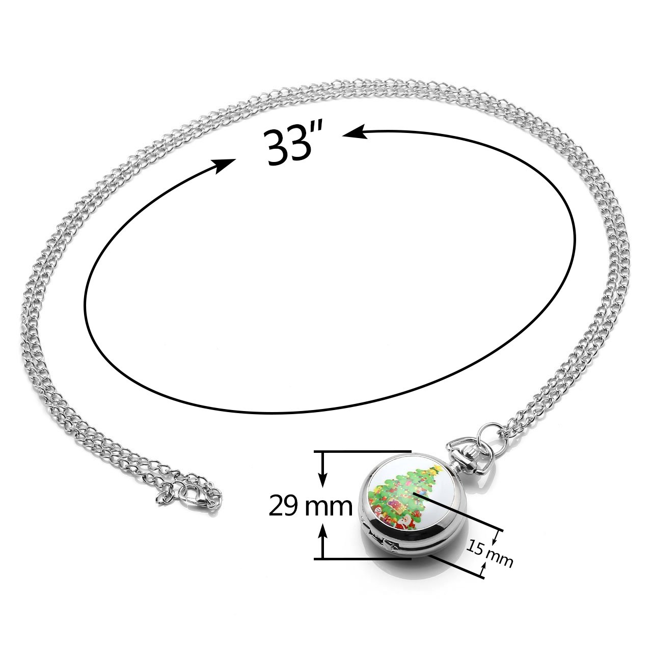 JSDDE Montres de Poche Montre Goussets Montre Simple Montre Vintage Cadeau pour la Fête de Noël