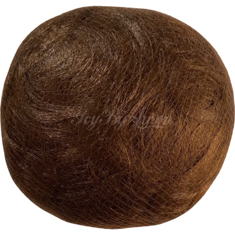 ICYBYAMON Round Hair Padding Chignon Add Volume Puff Hair Bun Maker For Lift Updo Extension Accessory Hair Style (LARGE, Brown), L