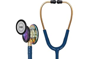 MaiWieel-Dual Head Stethoscope for Medical Professionals,Stethoscope For Doctor,Nurse,Vet,Medical Student，Double-Sided Stainless Chestpiece,Flexible Tubing & Soft Sealing Eartips, (Rainbow-Caribbean Blue)