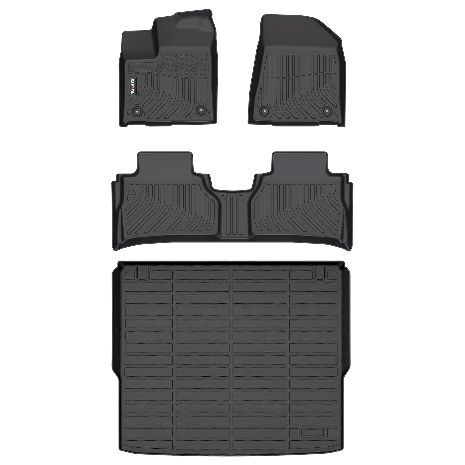 AIPOIL® Floor Mats & Cargo Liner Set for 2025 2026 Nissan Murano All Weather Protection TPE Anti-Slip Automotive Full Set Custom Car Mats Accessories - Black Image