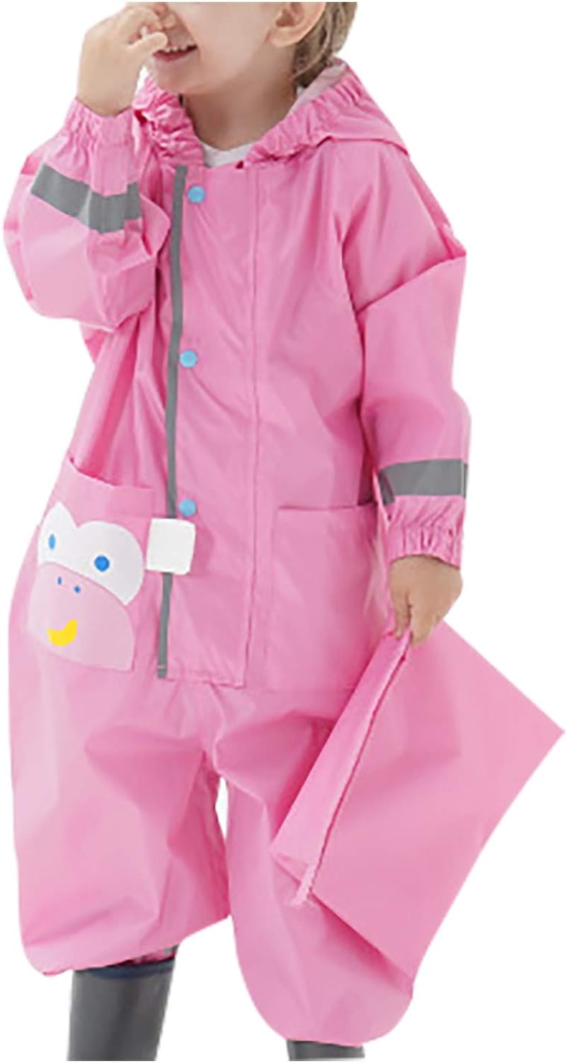 Kinder Regenponcho Durchsichtig - Wasserdichter Regenschutz Mit Kapuze