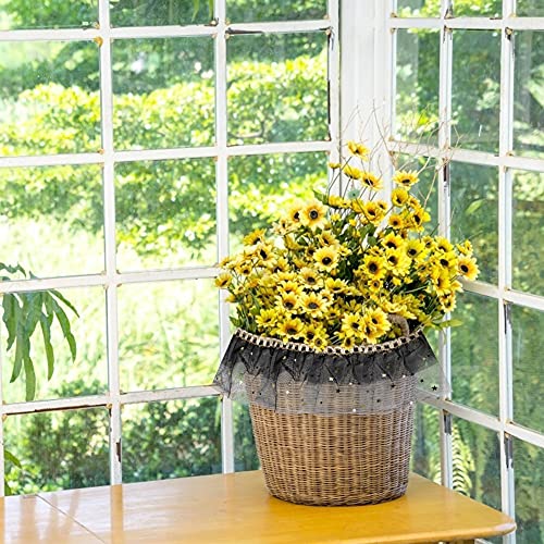 VGOODALL Black Glitter Tulle Ribbon Sparkling Tulle Rolls, 5 Yard Mesh lace Ribbon for Wedding Decoration Gift Wrapping Tutu Skirt DIY Arts and Crafts