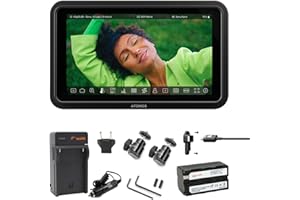 Atomos Shinobi II 5.2" HDMI Camera Monitor with HDR Touchscreen Display | Lightweight Monitor for Photography with Battery, Charger and Camera Hot Shoe Mount Advanced Bundle Set