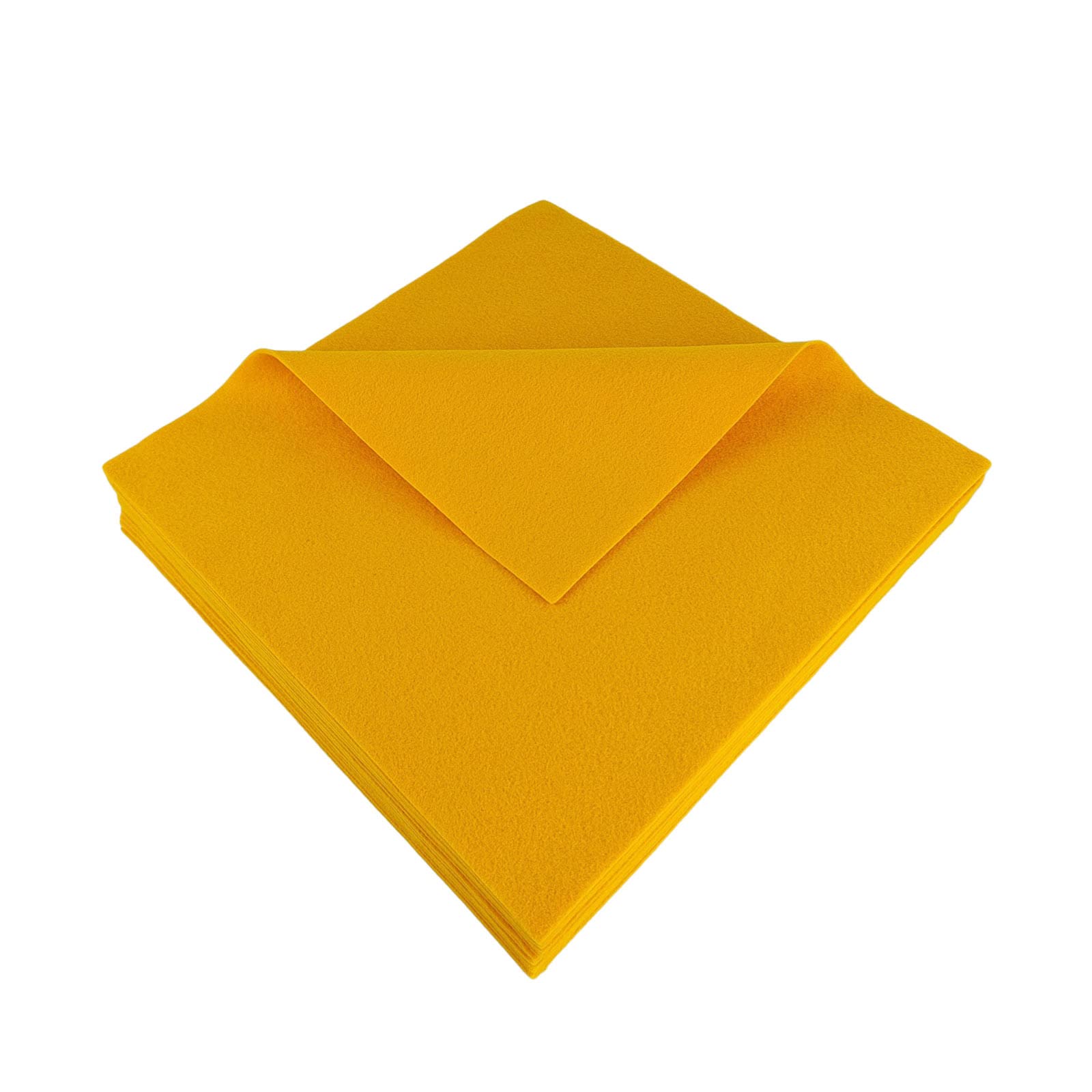 Jtnohx Soft Orange Yellow Felt Sheets, Flexible Felt Fabric for Handwork, 1.4mm 30x30cm Craft Fabric for DIY Craft and Sewing Projects