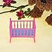 amazingdeal Baby Rocking Cradle Bed, Girl Mini Doll Toy Furniture Bed for Barbie Doll Accessories(Random Color)