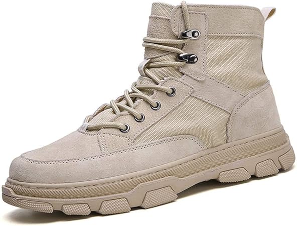 flat heel work boots