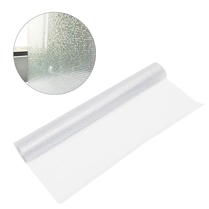 Vosarea 3D Privacy Window Film Frosted Static Decorative Film Non-Adhesive for Glass Windows (Blocks)