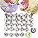 Russian Piping Tips Extra Large 49 Piece Set - 27 Russian Nozzles (Includes 4 Sphere Ball Tips!!) + 20 Disposable Bags & 2 Couplers (Large variety of Different Shapes).