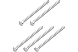 METALLIXITY Hex Bolts (M6-1x110mm) 5Pcs, 304 Stainless Steel Coarse Fully Threaded Hex Head Screw Bolt Machine Screws - for F