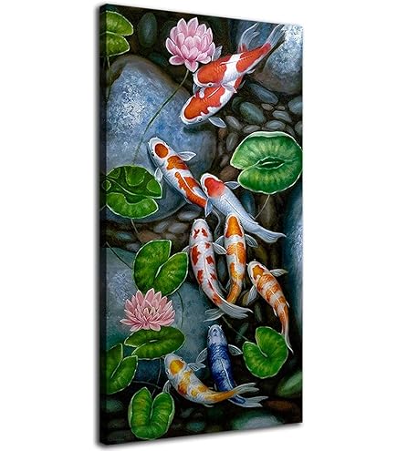 錦鯉 水彩画 Amazon.co.jp: 村井曠光 作 『錦鯉』 絵画 水彩画 動物画 水面