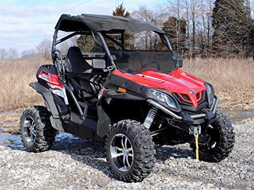 SuperATV Heavy Duty Dark Tinted Half Windshield for CFMOTO ZForce 800 EX / 500/800 Trail / 1000 (2014+) - Installs Within 5 Minutes!