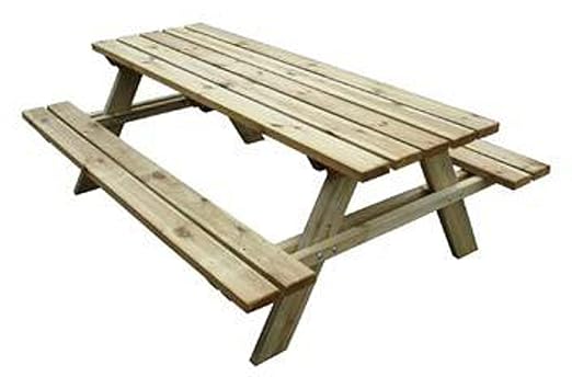 Tavolo Con Panche Da Pic Nic In Legno Cm 200x148x70 H