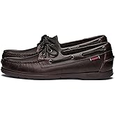 Sebago Endeavor Waterproof Boat Shoes - Leather Moccasins for Men Featuring Leather Sock Lining, 360-Degree Lacing, and Non-Marking, Slip-Resistant Outsoles, Dark Brown - 9.5 Regular