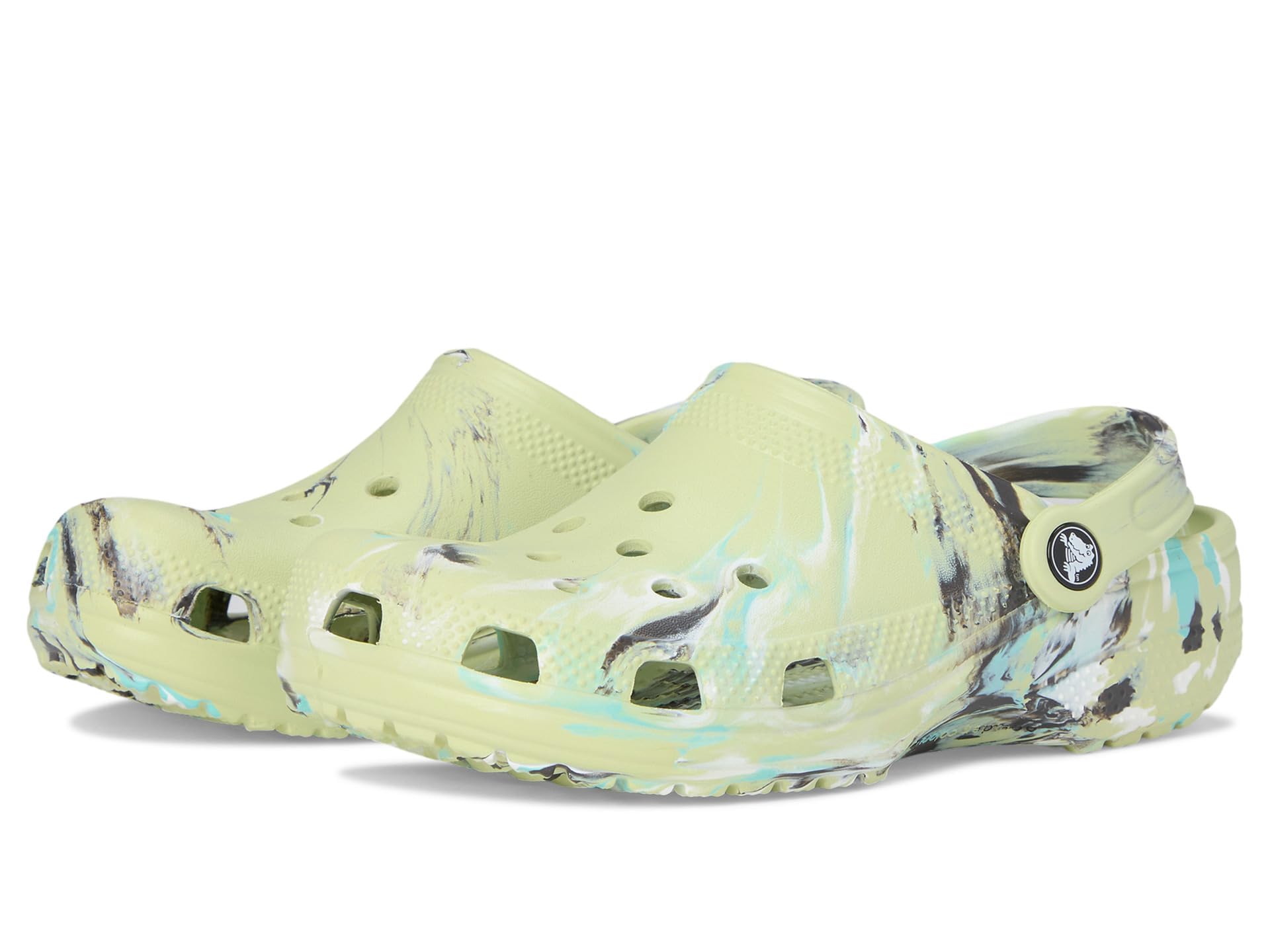Crocs Unisex Kid Classic Marbled Tie-Dye Clog (Toddler) Frothy Green/Multi 6 Toddler Medium Image