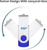 KOOTION 32GB USB 3.0 Flash Drive 10 Pack Swivel Lanyard Storage view 5