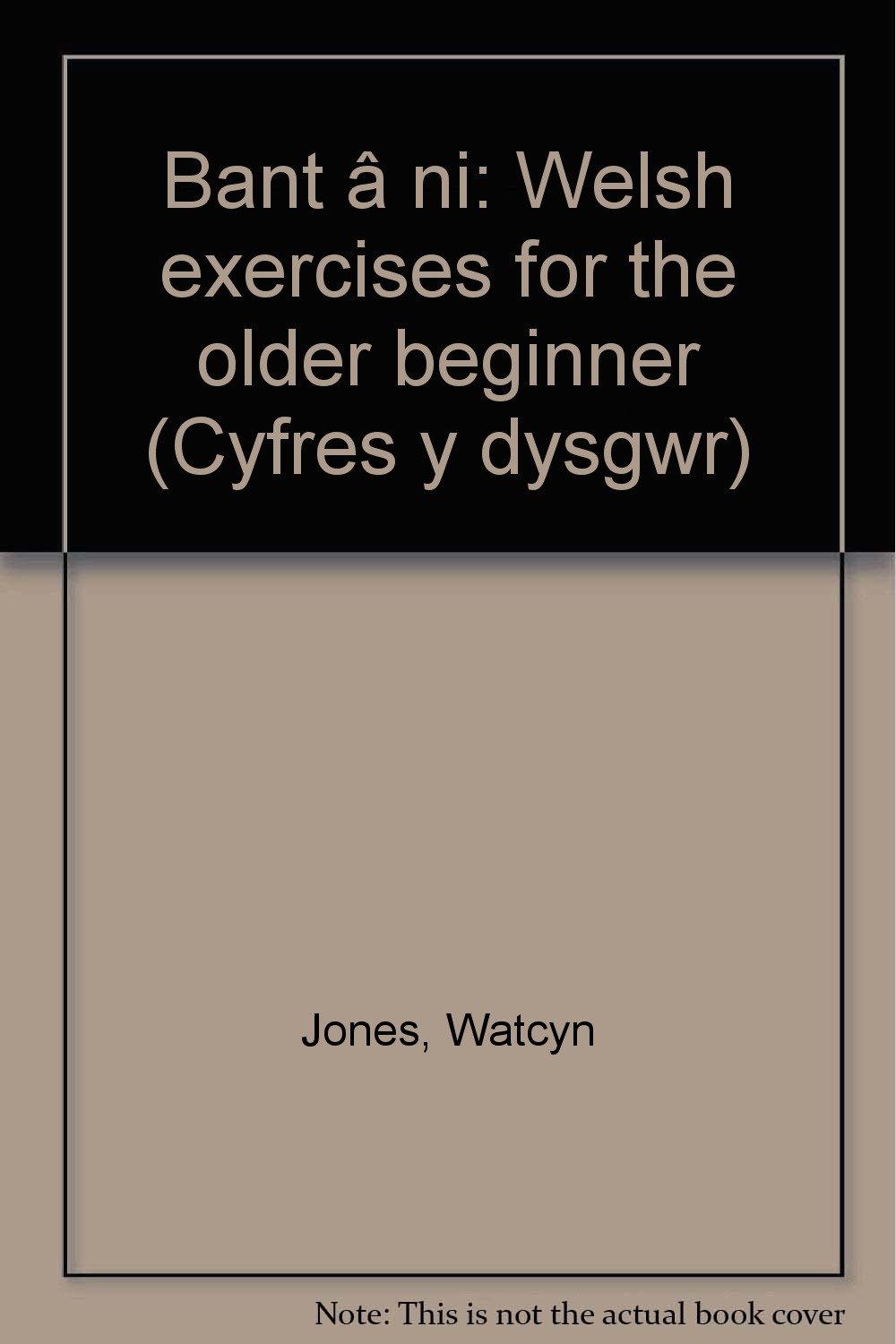 Bant A Ni Welsh Exercises For The Older Beginner Cyfres Y Dysgwr Jones Watcyn Amazon Com Books
