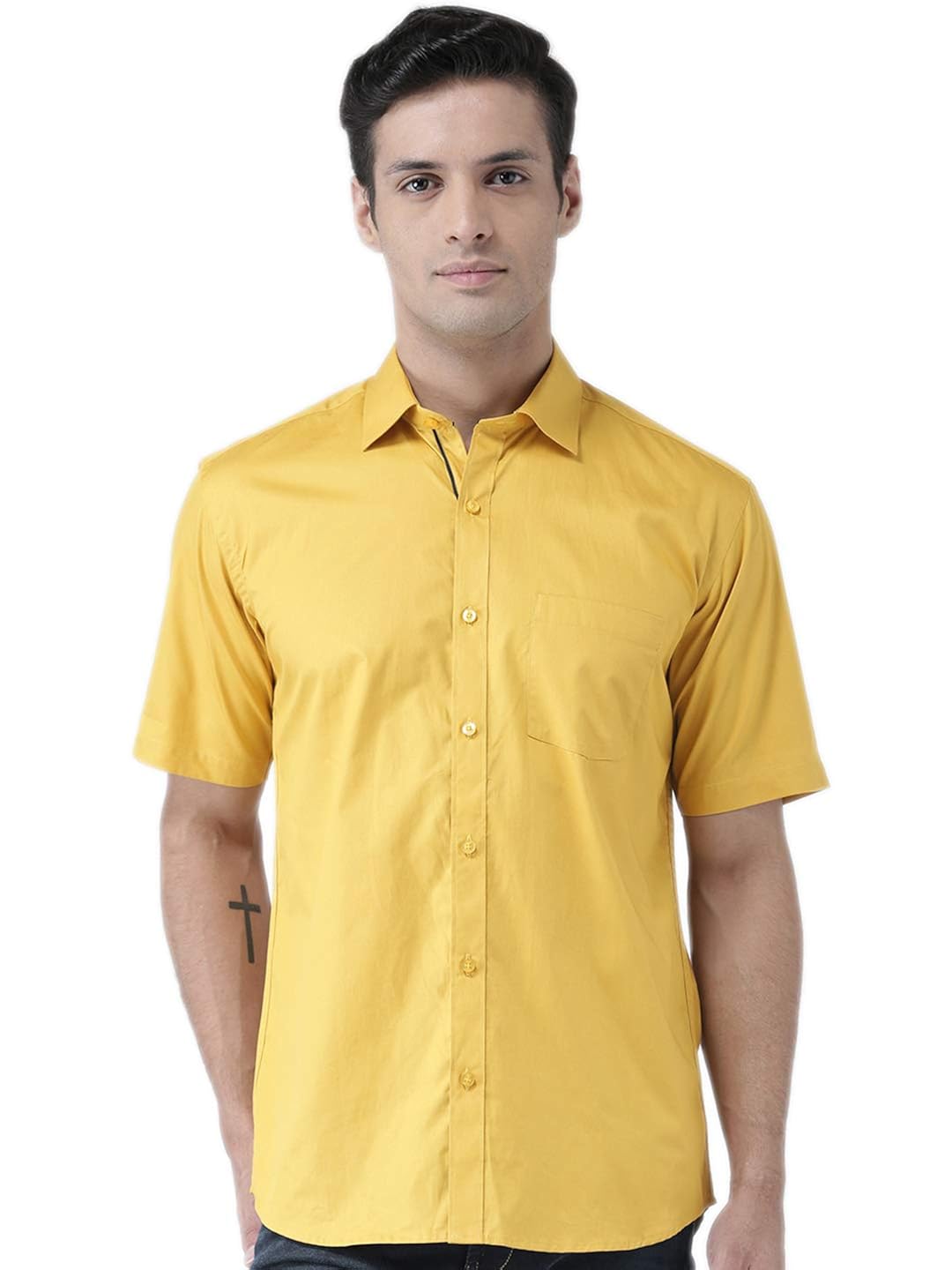 plain yellow shirt mens
