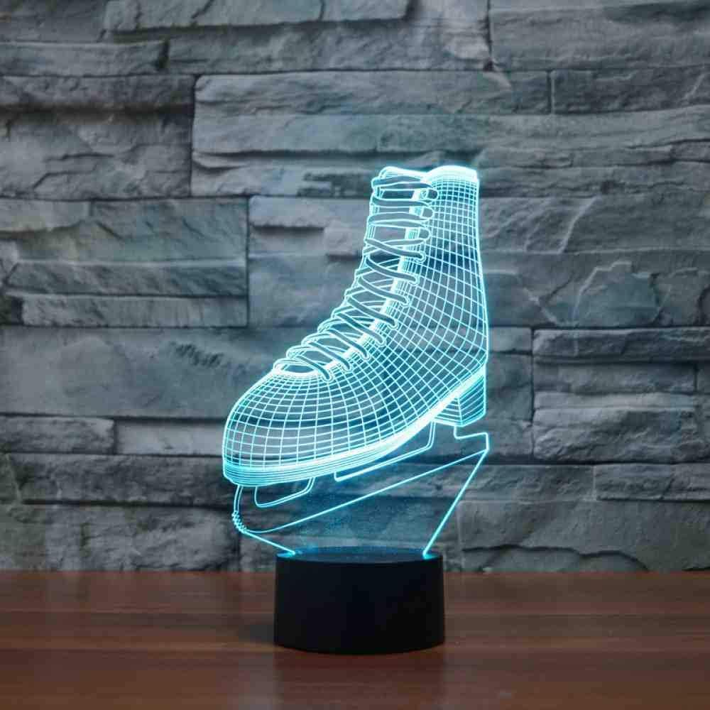 Skate Shoes 3D Lamp 7 Colorful Touch Led Visual Desk Lamp Gift Atmosphere Desk Lamp Novelty Led Night Light
