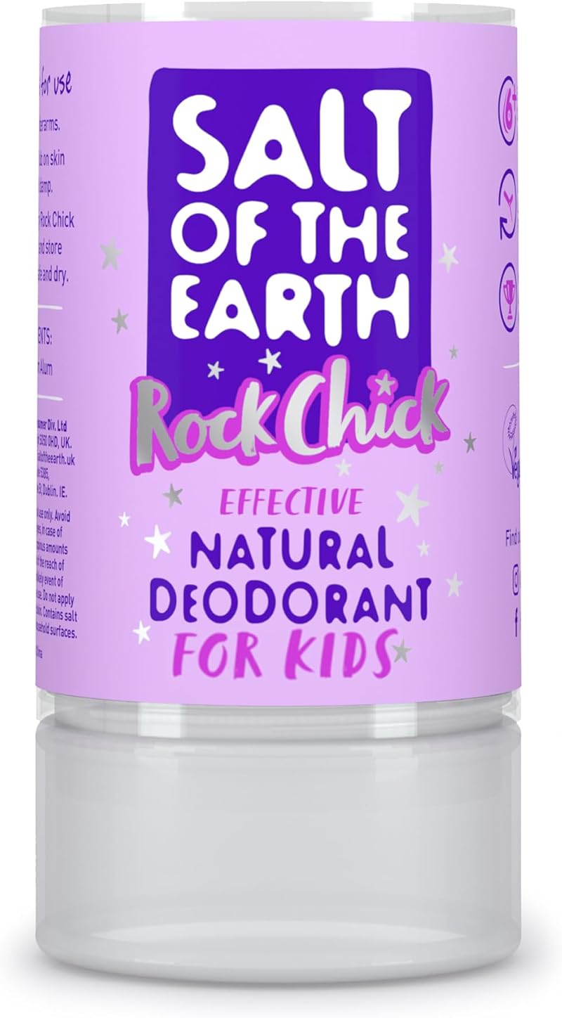 Salt Of The Earth Rock Chick Natural Deodorant Kids Fragrance Free 90g