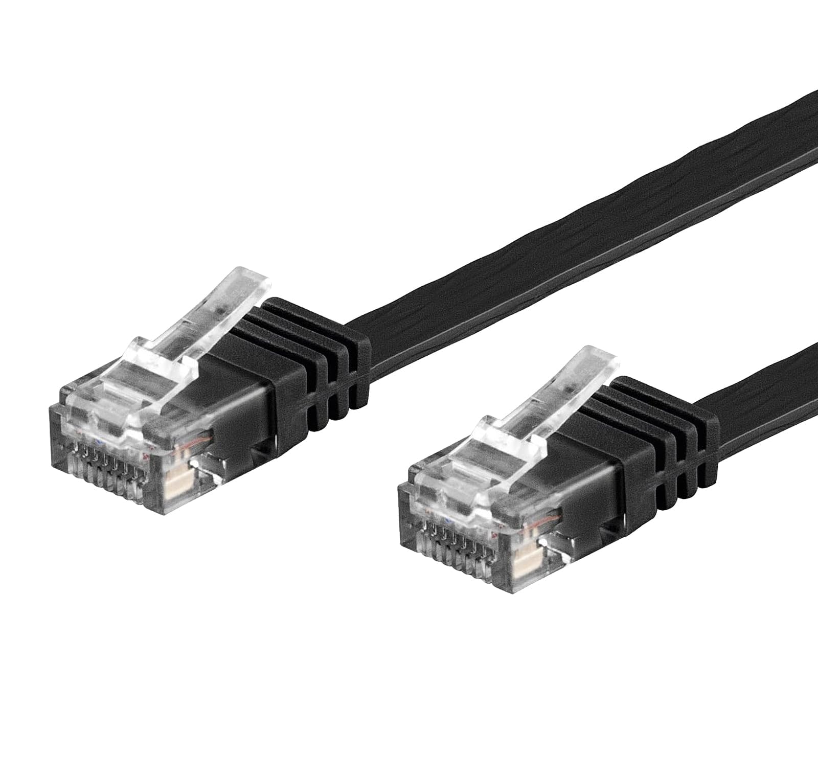 Techly icoc u6 a-fl-010bkt 1 m Cat6 a U/UTP NETWORK CABLE – BLACK (UTP) Network Cable (1 m, RJ-45 RJ45 CAT6 a U/UTP Patch Cable (UTP), Black)