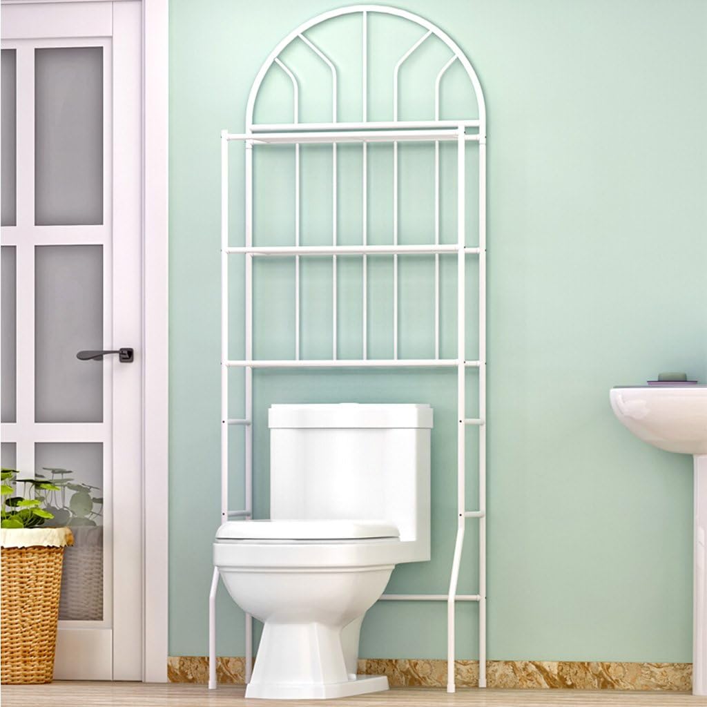 3 Shelf Over The Toilet Bathroom Space Saver, Towel Storage Rack Organizer White