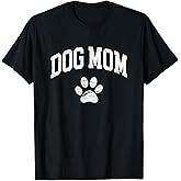 Dog Mom - Vintage Distressed Design - Funny Dog Paw T-Shirt Small