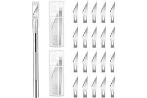 Yipinve Craft Knife Set Hobby Knife Set Exacto Knife Set 21PCS Precision Knife Craft Cutting Tools Crafting Knife Exacto Knife Kit Hobby Knife Blades Utility Knife Kit (21PCS craft knife set Silver)