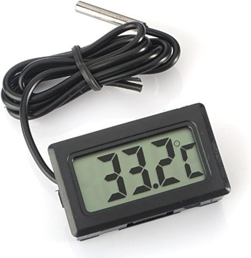 WINGONEER Digital LCD Thermometer with External Probe for Fridge Freezer