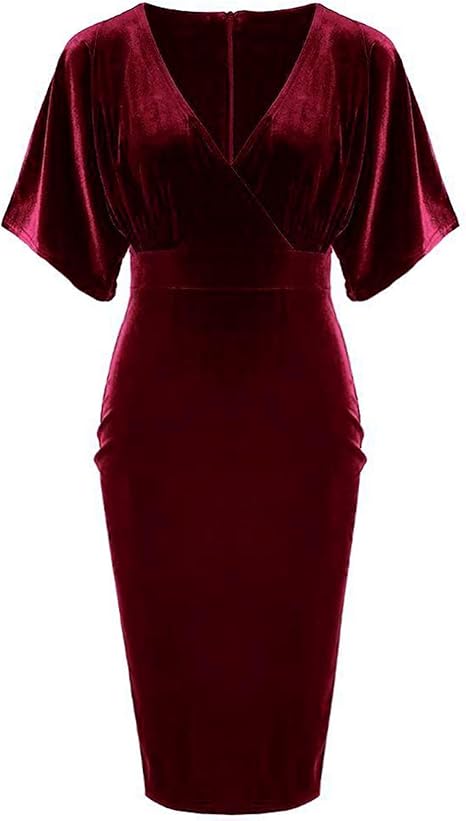 red velvet dress amazon