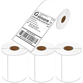 NineLeaf 4 Rolls 4"x 6" Direct Thermal Printing Blank Paper Shipping Labels Compatible for Zebra TLP-2844 ZP-450 GK420T GX420T GX430T GK420D GC420D GC420T Label Printer (250 Labels per roll)