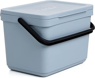 TATAY 6L Kitchen Food Waste Caddy Freestanding Blue 26.5x20.5x18.5 cm