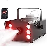 Smoke Machine, Theefun 2500CFM Fog Machine with Wireless Remote Control, 6 Stage LED Lights 450W Halloween Fog Machine with 7