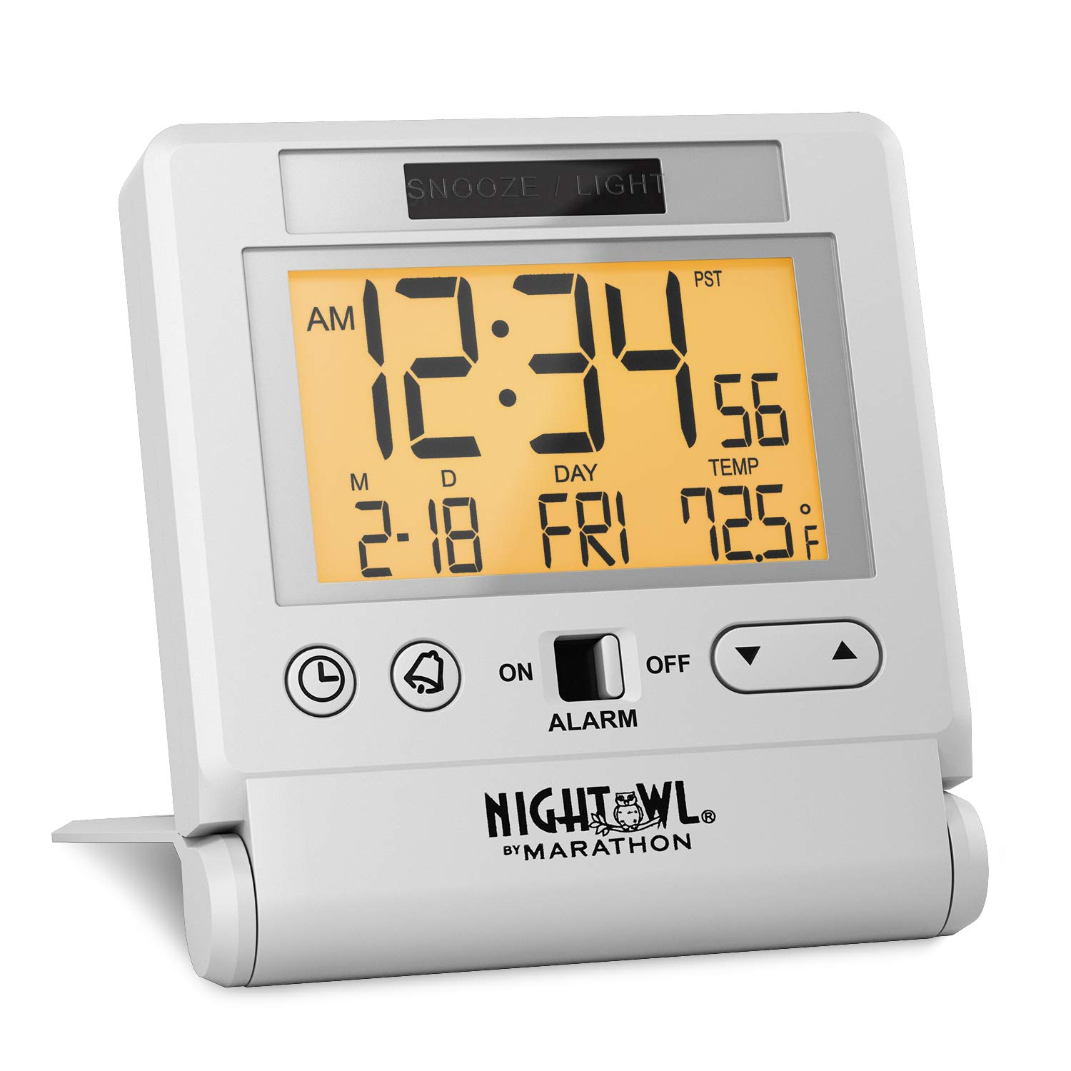 Marathon Cl030036bl Atomic Travel Alarm Clock Blue Alarm Clocks Clock Radios Home Garden