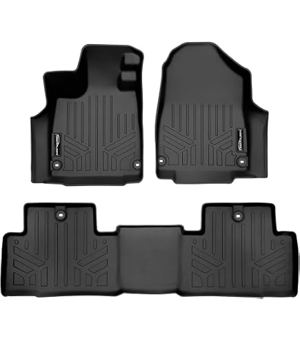 SMARTLNER Custom Ft Floor Mats 2 Row Lner Set Black Compatble wth