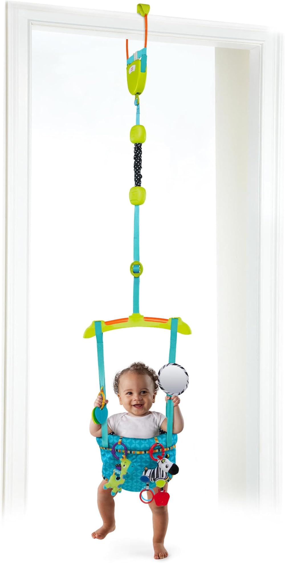 Bright Starts Bounce n Spring Deluxe Door Jumper 26 lb Seat Pad Washable